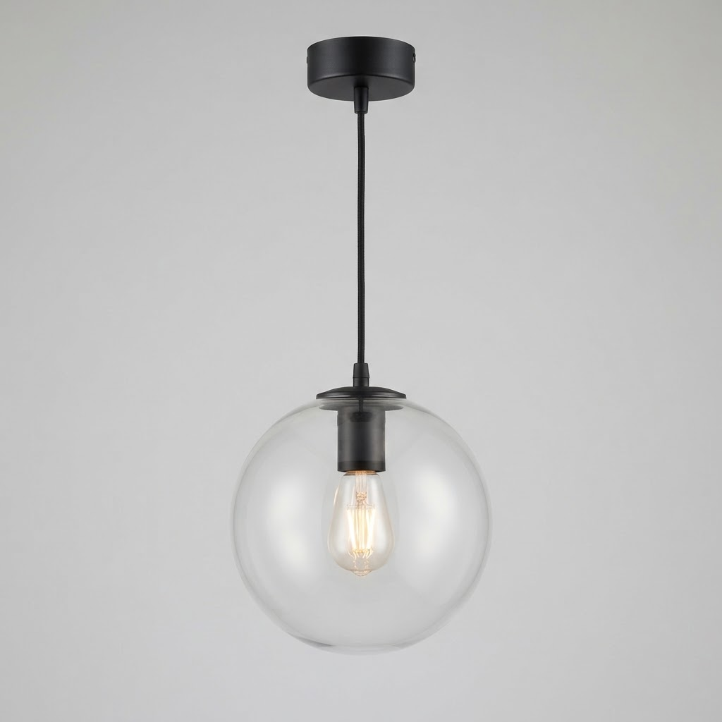 Halo Glass Globe Pendant Light
