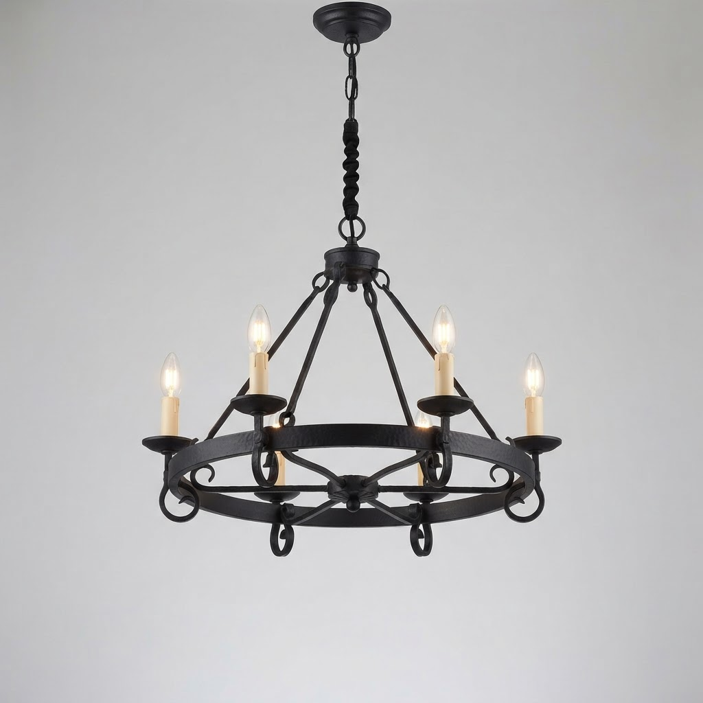 Nimbus Black Iron Farmhouse Chandelier