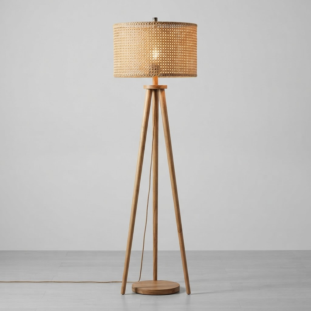 Willow Rattan Floor Lamp